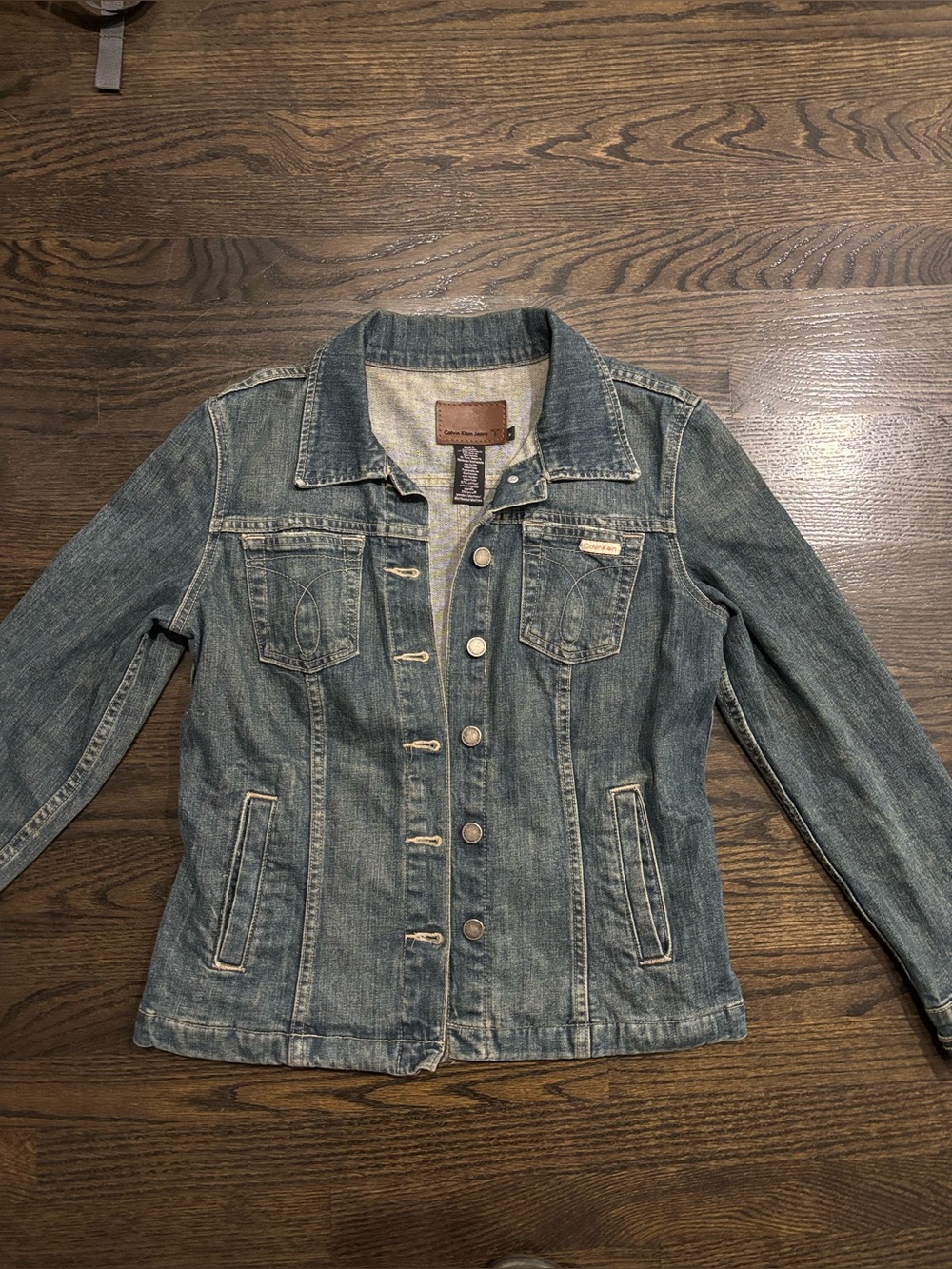 Calvin Klein Jeans Faded Blue Denim Jacket - Women's
